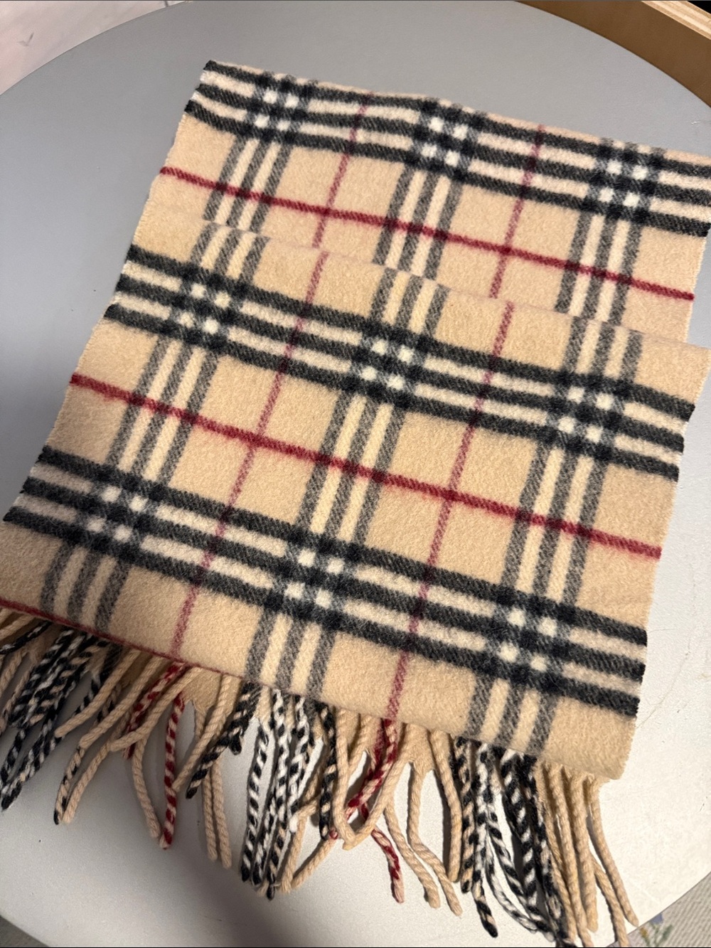 Vintage Burberry Nova Check Lambswool Scarf Authentic
